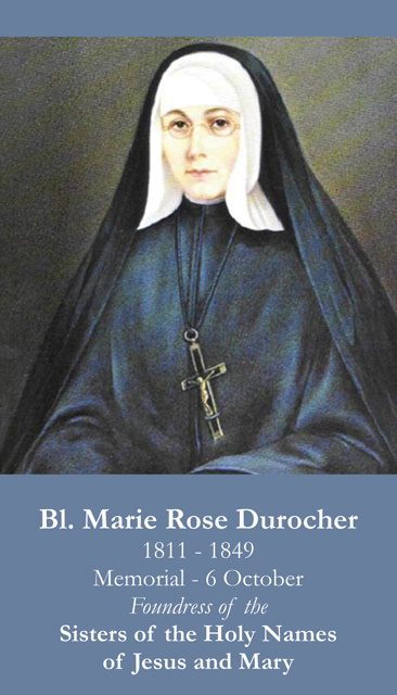 Blessed Marie Rose Durocher Prayer Card